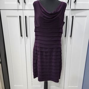 Purple ruched dress (size 14)